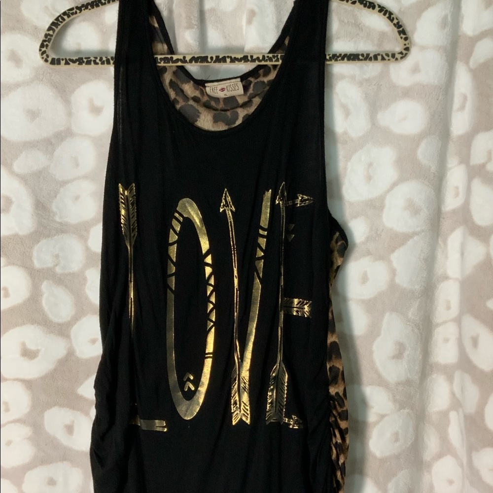 Black and Leopard Tank Top